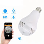 CAMARA ESPIA TIPO BOMBILLO 360°,HD,SD,INTERCOMUNICADOR,WIFI 906PH,CON SENSOR  "FV-A3608-9"