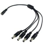 EXTENSION JACK 5.5MM ADAPT A 4 PLUG 5.5MM CABLE PARA VOLTAJE CAMARAS "CSC-14"