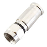 FITTING COMPRESION RG-6  METAL ALTA CALIDAD (TODO METAL) "F-77"