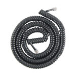 EXTENSION DE TELEFONO EN ESPIRAL  7Ft / 2M  NEGRA "KR-209-7 BK"