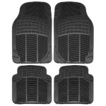 ALFOMBRA 4PCS 100% PVC NEGRA 46X72CM "G-004-4P-BK"