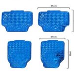 ALFOMBRA 4PCS 100% PVC METALICA AZUL 48X72cm "650122J-AZ"