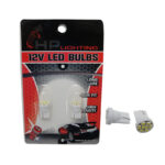 BOMBILLO AUTO 12V TODO VIDRIO MED 8LED BLANCO HI POWER "T10-1210-8SMD-WH"