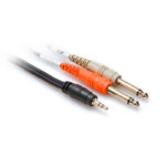 EXTENSION PLUG 3.5 ST A 2 PLUG 1/4 6Ft "AMP-35PP-6"