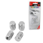 TAPA VALVULA ALUMINIO 4PCS PLATEADA "AM-2131 SILVER"