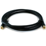 EXTENSION CABLE COAXIAL DE PRESION 25FT NEGRA GOLD "N-214-25GB"