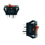 SWITCH CUADRADO ON/OFF 110V 15A (D.P.S.T) 3P CON LUZ "EC-315"