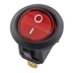 SWITCH 110V REDONDO CON LUZ  ROJO "NB-82"