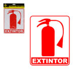 LETRERO EXTINTOR AUTODHESIVO 25CMX20CM "HM-2233"