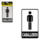LETRERO CABALLEROS PVC 19CMX11CM "HM-2236"