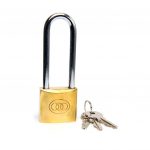 CANDADO 38MM TRI-CIRCLE DORADO 110X40  BLISTER "CAB464L"