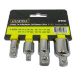 JUEGO CUBOS ADAPTADOR DE DADOS 1/4X3/8, 3/8X1/4,3/8X1/2,1/2X3/8 4PC "APD401"