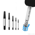 EXTRACTOR DE TORNILLOS KIT 5PCS (1/3"-1/4" 1/4"-5/16" 5/16"-7/16" 7/ "EXT501"