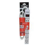 PROTECTOR DE PICOS PLANO 6 TOMAS 3FT BLANCA "14-818PW"