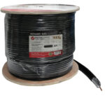 CABLE COAXIAL MIYAKO CABLE RG-6 NEGRO 1000FT 100% CUATRO MALLA PVC QUAD ALU "RG6-T4"
