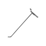 GANCHO PARA EXIBIR PRODUCTOS 250MM P/LAMINA RANURADA CROMADO "8A145-HK250M"