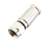 FITTING COMPRESION RG-6  METAL ALTA CALIDAD (TODO METAL) (BOLSA 6 UNIDS) "F-77-6BAG"