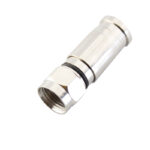 FITTING COMPRESION RG-6  METAL ALTA CALIDAD (TODO METAL) (BOLSA 2 UNIDS) "F-77-2BAG"