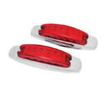 LUZ LATERAL DE CAMION LED 12V y 24v 1X6 PULG ROJA DOS UNID "HY-088LED-4 RED"