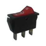 SWITCH CUADRADO 110V 10A 3P 0N-0FF-0N  CON LUZ ROJO "20-RS103"