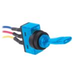 SWITCH PALANCA 12V 10A 2P CON CABLE ON-OFF AZUL CON LUZ "IS-EC-IT1220BLU"