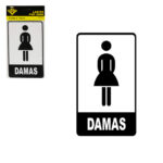 LETRERO DAMAS PVC 19CMX11CM "HM-2237"
