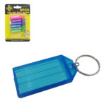 LLAVEROS PLASTICOS TRASPARENTES 8 PIEZAS "F-1337"