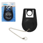 TAPON PARA DESCARGA INODORO NEGRO CON CADENA 1/2" "P-11219"