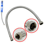 MANGUERA ABASTO ALUMINIO 3/8"*1/2"*20" 50CM PARA LAVATORIO "P-10098"