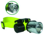 LINTERNA PARA CABEZA BUSEO BULBO T6 LED AMARILLO/ALUMINIO,BATERIAS 18650 INCLU "TL-7043"