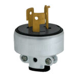 ENCHUFE MEDIA VUELTA DE SEGURIDAD 3 POLOS MACHO 20 AMP-125/250 V "KOB-109"