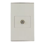 PLACA PARA TV COAXIAL EMPOTRAR CERT. BLANCO PLATA "KOB-R7152WS"