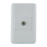 PLACA PARA TV COAXIAL EMPOTRAR CERT. BLANCO "KOB-R7152W"