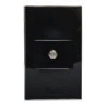 PLACA PARA TV COAXIAL EMPOT CERT. NEGRO PLATA "KOB-R7152BS"