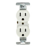 TOMA DOBLE POLARIZADO EMPOTRAR 15 AMP - 125 V BLANCA CERT. "KOB-77W"