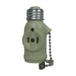 BENJAMIN CON CADENA CON TOMA DOBLE 250 W - 125 V BLANCO CERT. "KOB-53W"