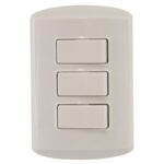 INTERRUPTOR TRIPLE 3 VIAS (TRIWAY) EMPOTRAR 10AMP -125V BEIGE "KOBM-7313T"