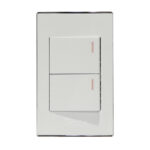 INTERRUPTOR DOBLE TRIWAY EMPOTRAR CERT. BLANCO PLATA "KOB-R7200WST"
