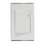INTERRUPTOR SIMPLE EMPOTRAR CERT. BLANCO PLATA "KOB-R7000WS"
