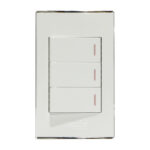 INTERRUPTOR TRIPLE EMPOTRAR CERT. BLANCO PLATA "KOB-R7313WS"