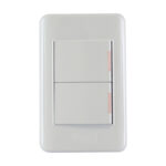 INTERRUPTOR DOBLE EMPOTRAR  CERT. BLANCO "KOB-R7200W"