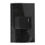 INTERRUPTOR SENCILLA EMPOTRAR 10AMP - 125V C NEGRO PLATA"KOB-R7100BS"