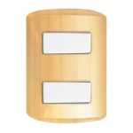 INTERRUPTOR DOBLE (TRIWAY) 10 AMP - 125 V MADERA "KOBM-7200WT"