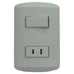 INTERRUPTOR + TOMA  10 A CERT. BLANCO "KOBM-7221W"