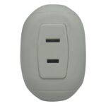 TOMA PARCHE SENCILLO OVALADO BLANCO 15 AMP "KOB-761W"