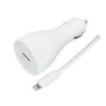 ADAPTADOR DC 2400mA 12V-24V USB 5V PARA ENCENDEDOR AUTO CON CABLE SANSUNG  BLANCO "BST-M421 SANSUNG"