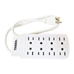 PROTECTOR DE PICOS PLASTICA  8 TOMAS CABLE 60 CM "ETR-H1401"