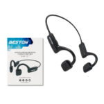 AUDIFONO DIADEMA BLUETOOTH CONDUCCION OSEA C/MICROFONO RECARGABLE IP65 "BST-G1"