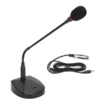 MICROFONO DE ESCRITORIO CUELLO DE GANSO NEGRO 40Hz-16KHz "GM300"