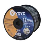 CABLE MICROFONO NEGRO 500Ft / 152.4M 12AWG 100% COBRE "VZT-6-500FT"